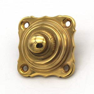 Sonnette Art Nouveau en laiton poli | Plaque de sonnette avec bouton de sonnette| Sonnette antique B9321